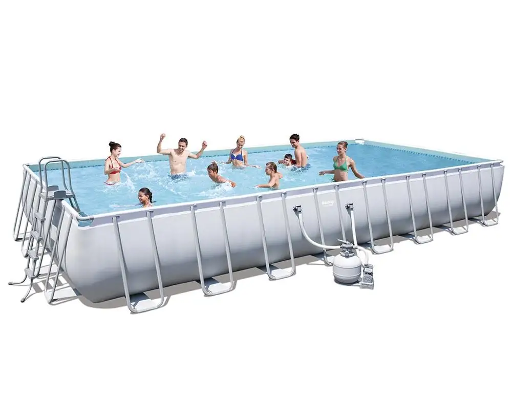 

Bestway 56623 Large Size Rectangular Bracket Pool Set 9.56m x 4.88m x 1.32m, As picture