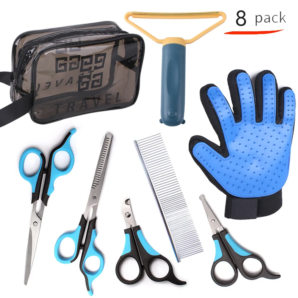 

Many Combinations Dog Cat Hair Brush Comb Set Stainless Steel Pet Dog Grooming Tool Hair Comb Set