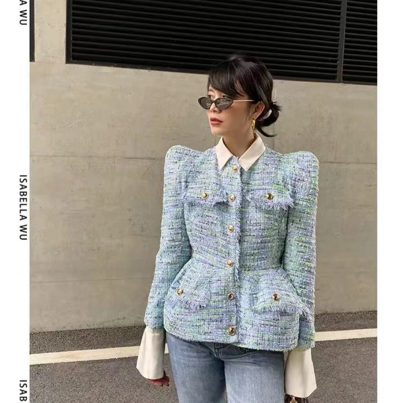 

Women Bandage Irregular Big Size Blazer New Lapel Long Sleeve Loose Fit Jacket Fashion Spring Autumn 2021