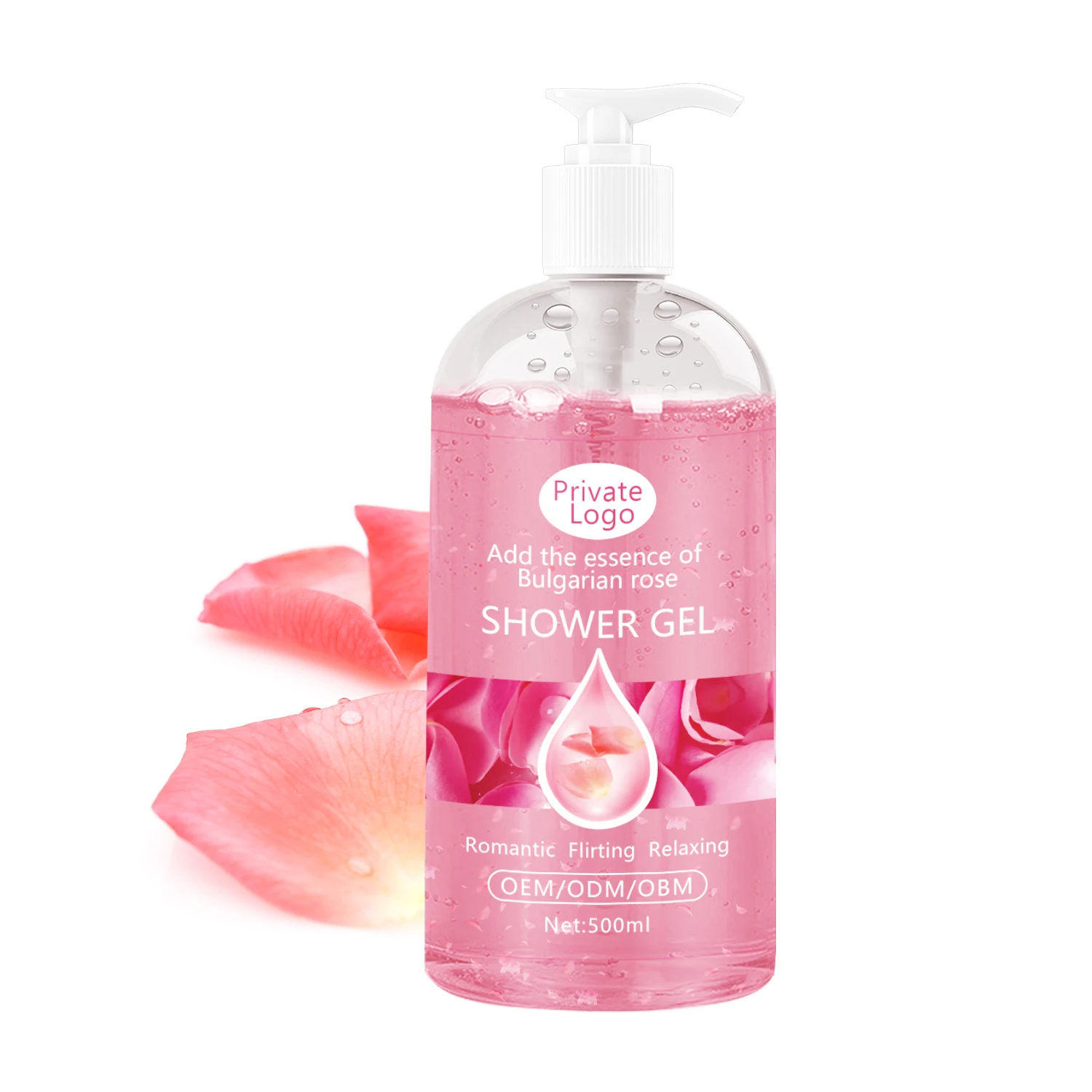

New Natural Rose Shower Gel with Pump Squeeze for Couple Romantic Relaxing Love Sexy Time Bubble Bath Wash
