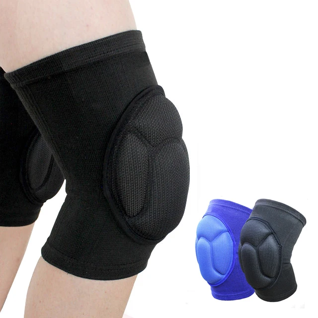 

Customized volleyball sport anticollision sponge knee pad support for gym, Black/blue