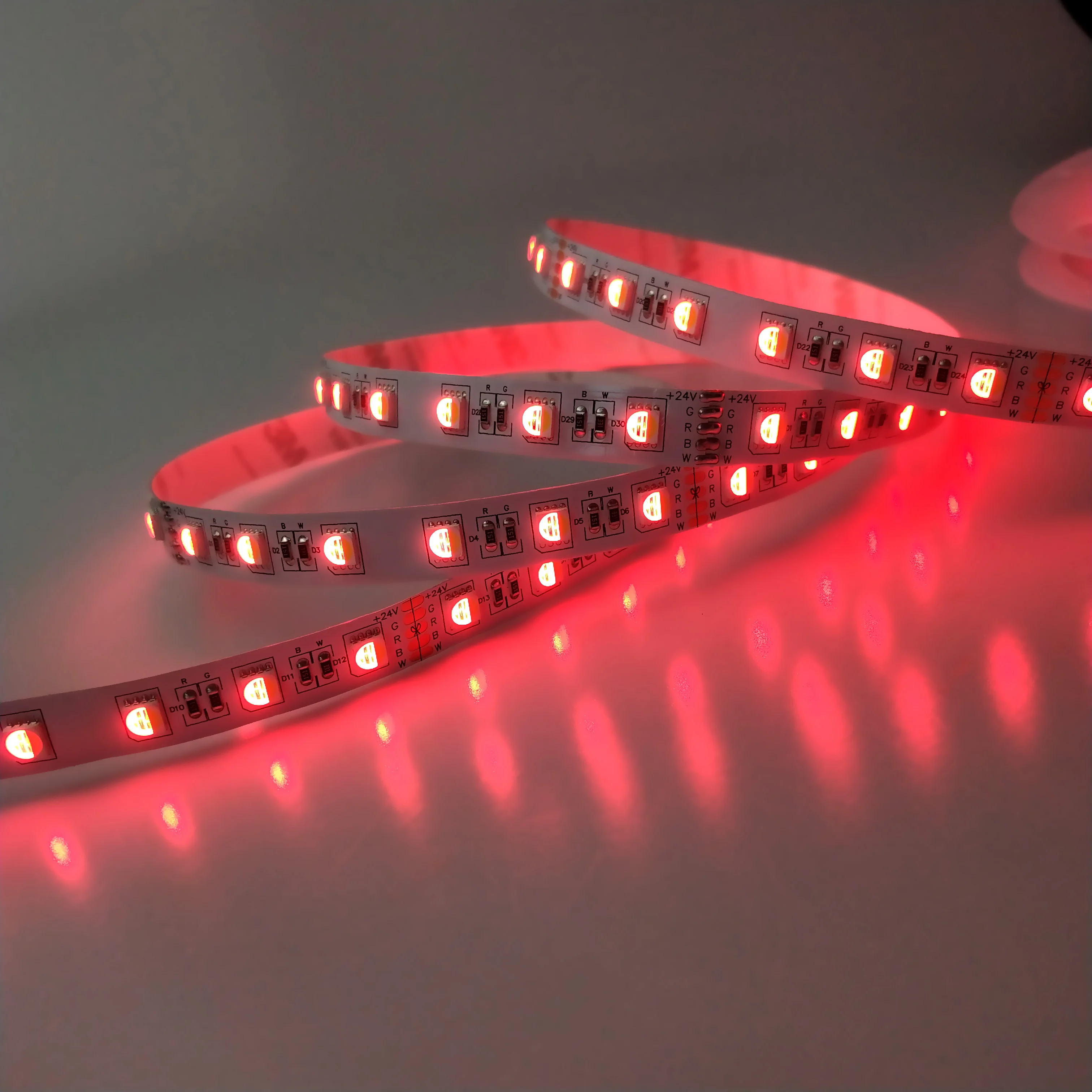 Factory price 5m 24V DC SMD5050 60LED/m IP20 RGB LED Strip