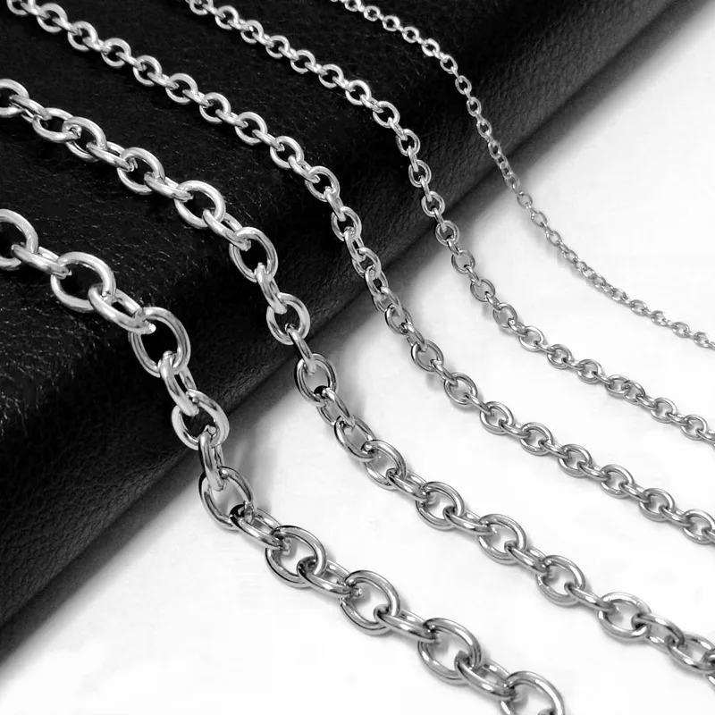 

Wholesale Fashion titanium steel Jewelry Necklace Chain stainless steel Cross O Link Chain fashion jewelry necklaces