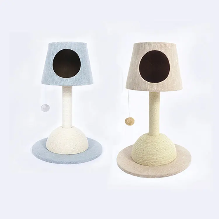 

Factory wholesale cat apartment solid wood scratching cat house toy pet supplies, Bule,light yellow
