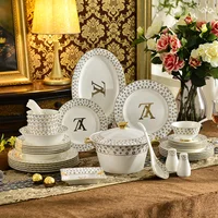 

Wholesale plates sets dinnerware restaurant Emboss products antique porcelain dinnerware