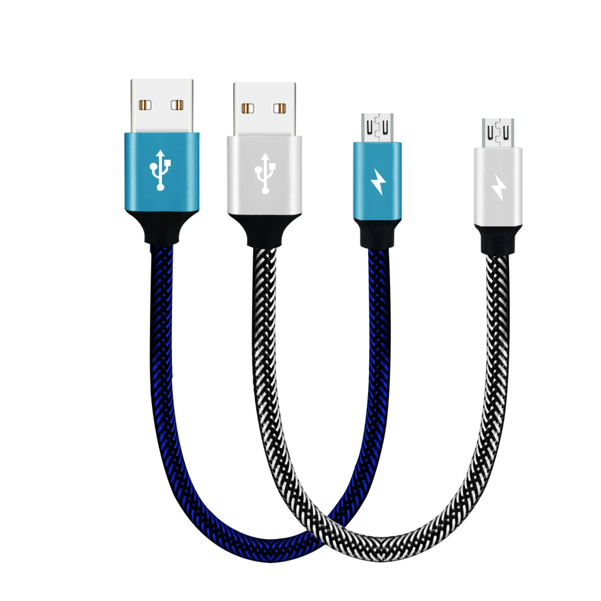 

30cm short micro usb cable power bank accessory, Black,red,blue