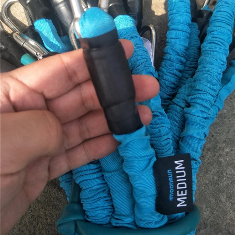 

OEM Latex resistance tube Fitness Silicone Rope, Light blue,black