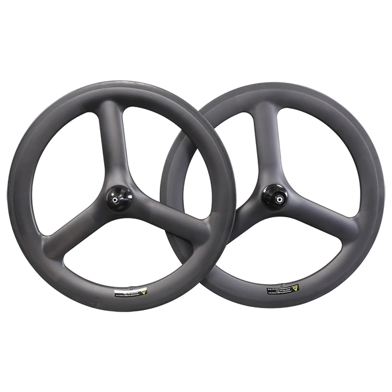 

20inch 451 3spoke tri-spoke Clincher 48 depth 25 width Carbon Folding Bike wheelset BMX Racing Rim/Wheels Bikes