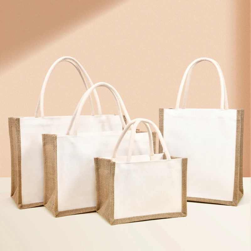 

Daijun Cheap Custom Logo Printed Eco Recycle Natural Foldable Reusable Jute Tote Bag Wholesale Jute Canvas Shopping Bag