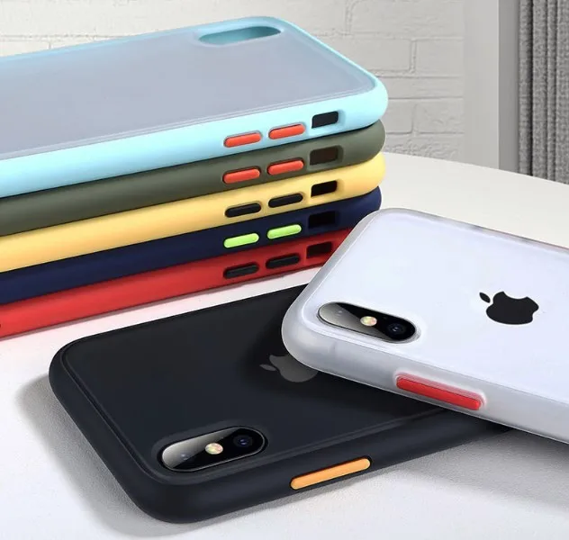 

Shockproof Case For iPhone 12 Pro X XR XS Max Silicone Translucent Matte phone cover For iPhone 11 pro max 7 8 Plus Case SE 2020