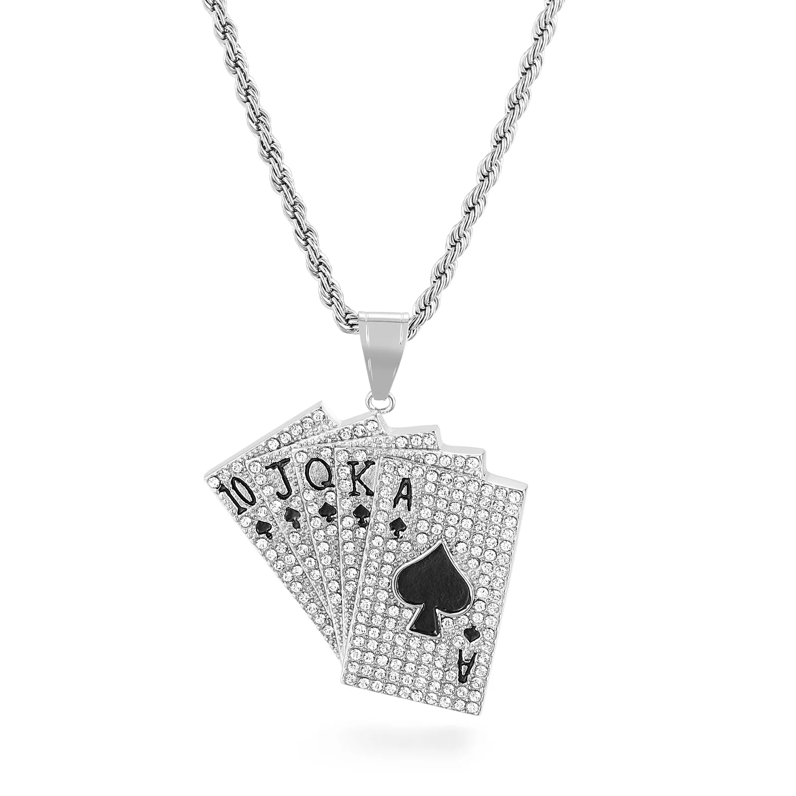 

KALEN Playing cards Stainless Steel Man Fashion Pendant