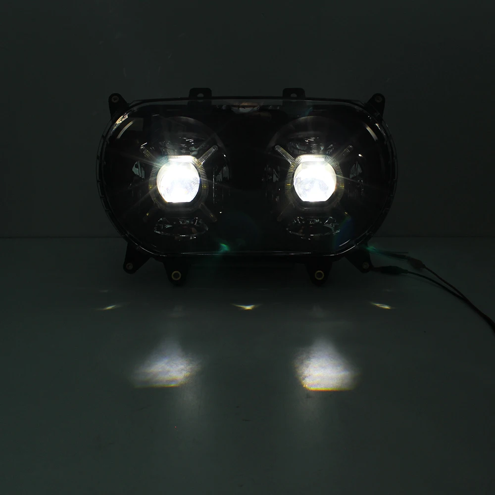 Dual LED Headlight Projector Hi-low Beam DRL Assembly Fit for Road Glide 2015+ Motorcycle