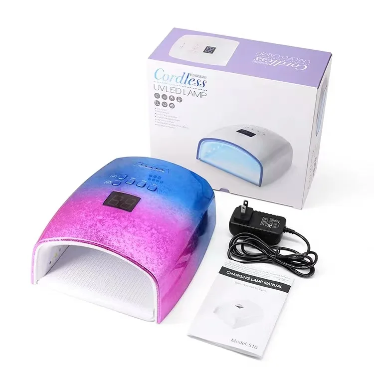 

Custom Private Label 48w Rechargeable Professional Wireless Cordless Portable Gel Dryer Sun Led Light UV Nail Lamp