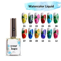 

Watercolor Liquid Nail Art Blooming Marble Ink OEM gel