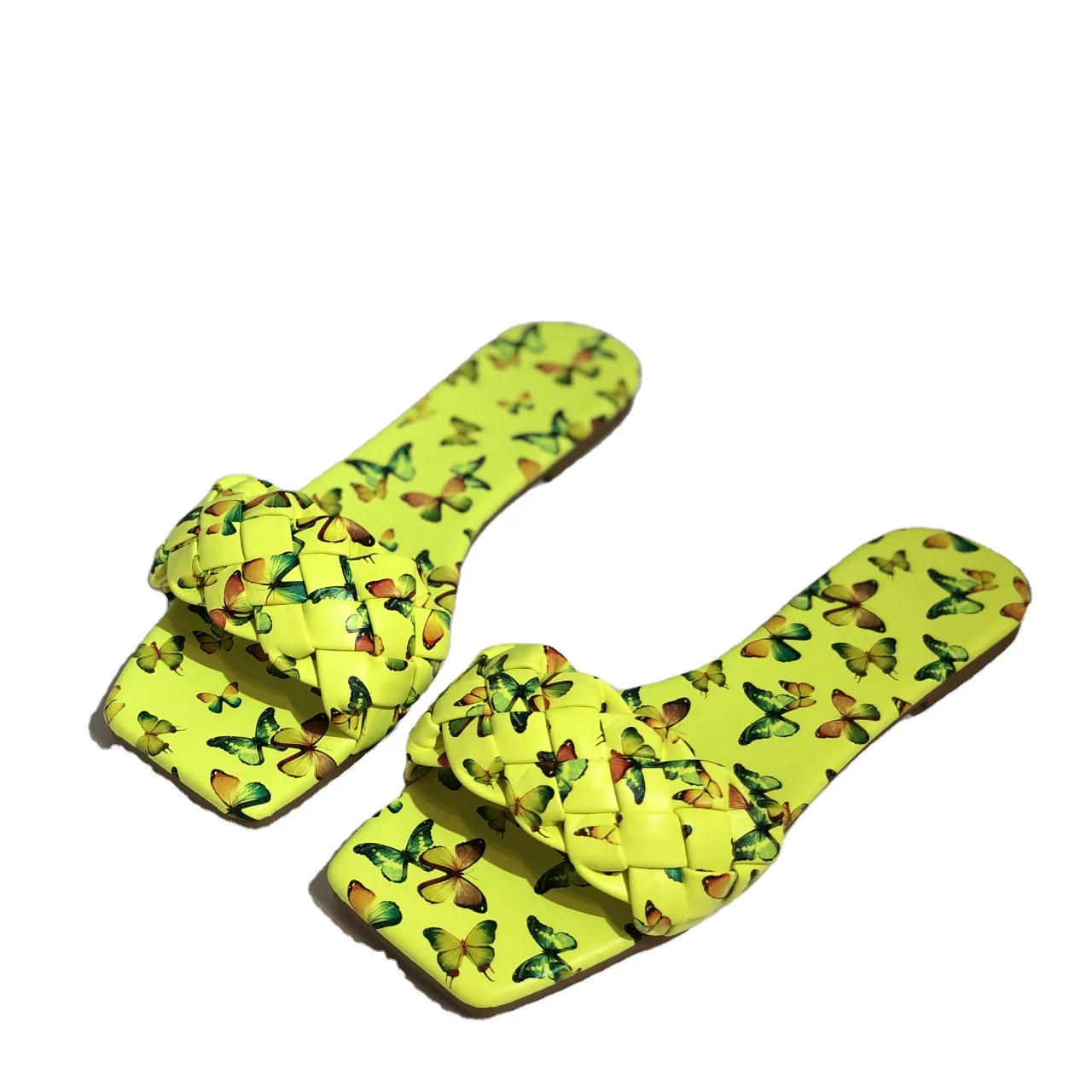 

Colorful fashion women's slippers printed butterfly 2021 summer slippers, Customized color