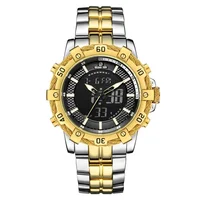 

Golden Hour Men's Luxury Stainless Steel Analog Digital Wrist Watch