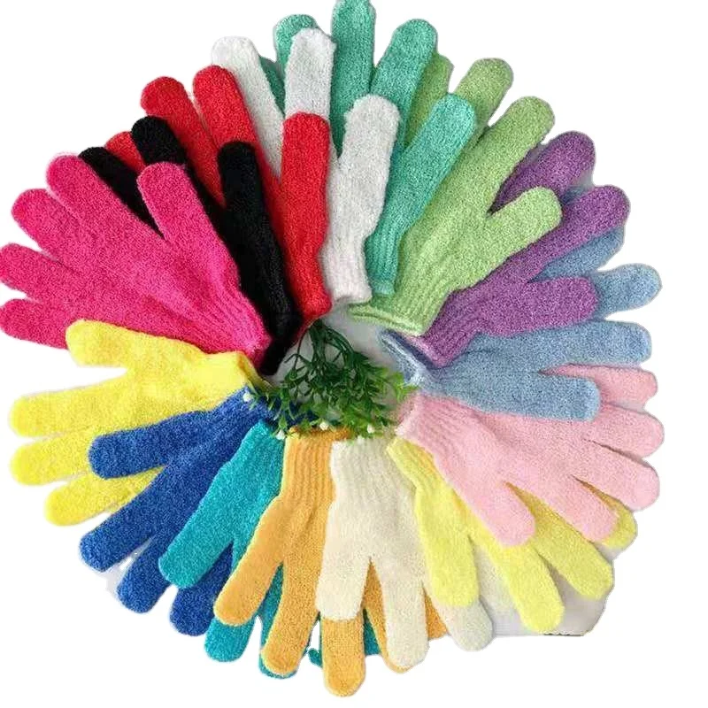 

Body scrubber exculinator gloves Nylon bath and scrub gloves are available soon, Blue