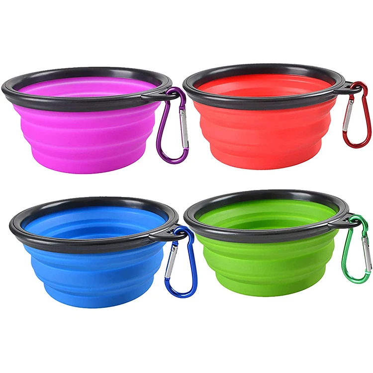 

Pet Soft Folding Silicone Travel Bowl For Dog Portable Collapsible Silicone Dog Bowl, Customized color