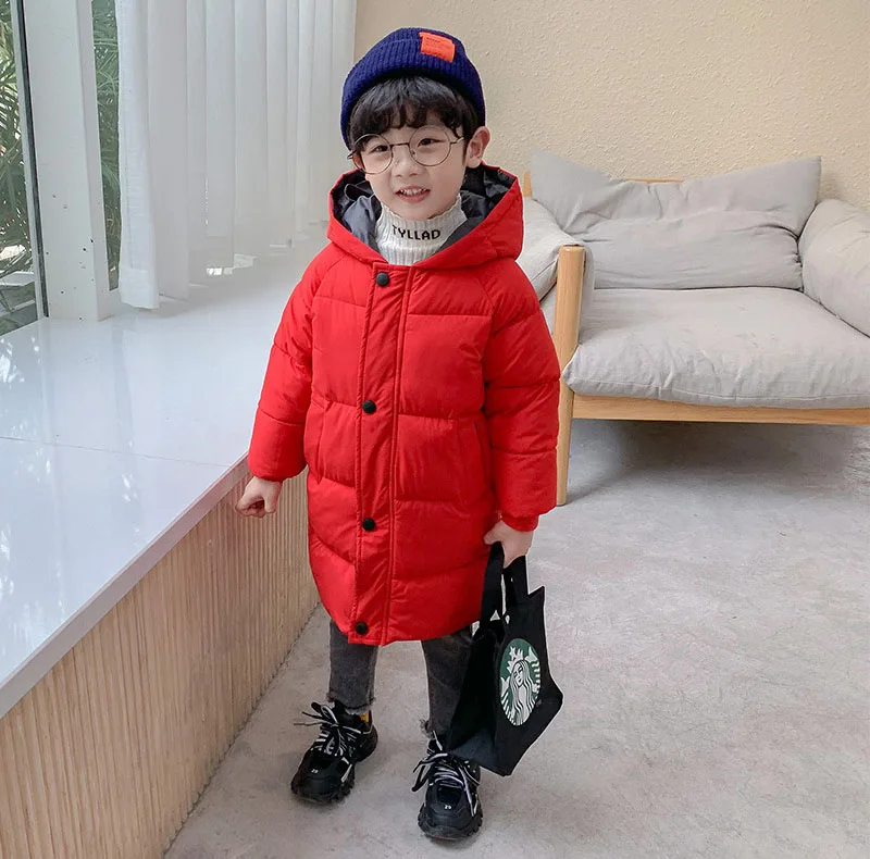 

Winter Outerwear Children Boys Hooded Coat Winter Lightweight Jacket Kids Boys Cotton Coat, Picture shows