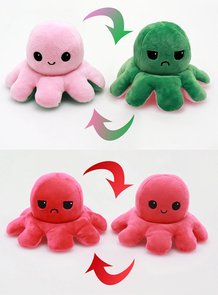 two faced octopus plush