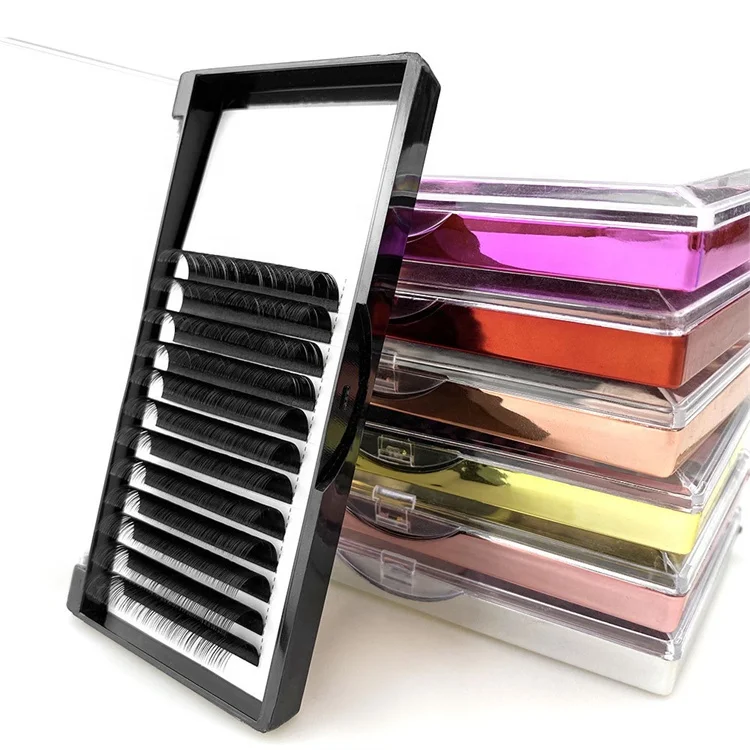 

0.03 0.05 0.07 0.10mm 0.15mm Volume Lashes Single Eyelash Extensions Automatic Blooming Eyelash Extensions, Matte black