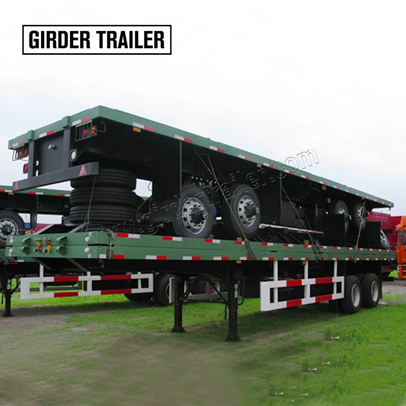 

Factory used or new flat 2 axle 40ft shipping container flatbed semi trailer for uganda, According to customer requirement