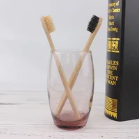 

Natural Bamboo Toothbrush with Charcoal Black Bristles Organic Wild Grown Bamboo from South China - bamboo toothbrush charcoal