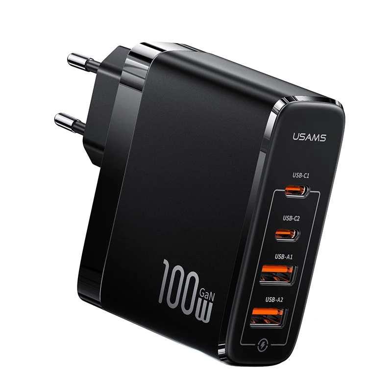 

USAMS Newest Products GaN Charger 100W USB Type C PD Fast Charger with Quick Charge for smartphone laptop