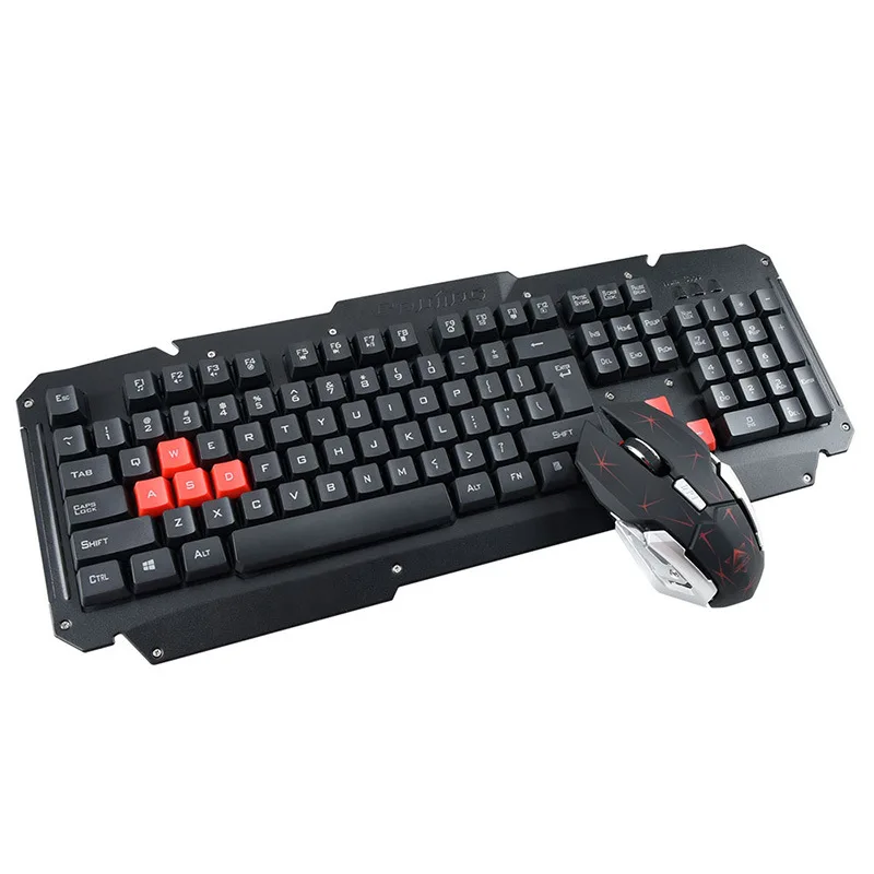 

Metal Panel 2.4g Wireless Keyboard HK 6700 Set Teclado Para PC Wireless Keyboard And Mouse Set