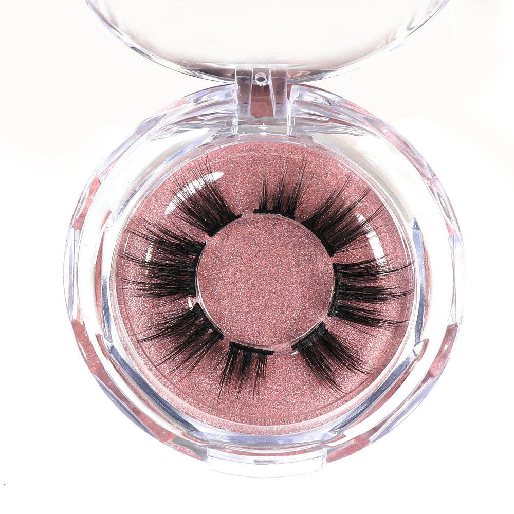 

hot sale Popular Half short Eyelashes 3D Mink lashes precut segmented DIY lashes with custom eyelash packaging half eyelashes