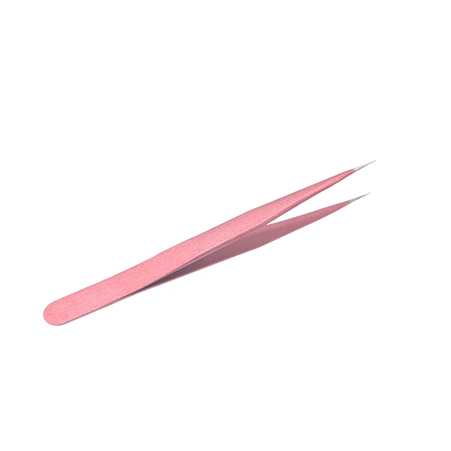 

Factory promotional private label eyelash extension rose gold tweezers, Colourful