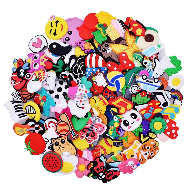 

100pcs Different Shape Charms for Shoes Wristband Decoration Party Gifts Christmas Gift Halloween Holiday gift