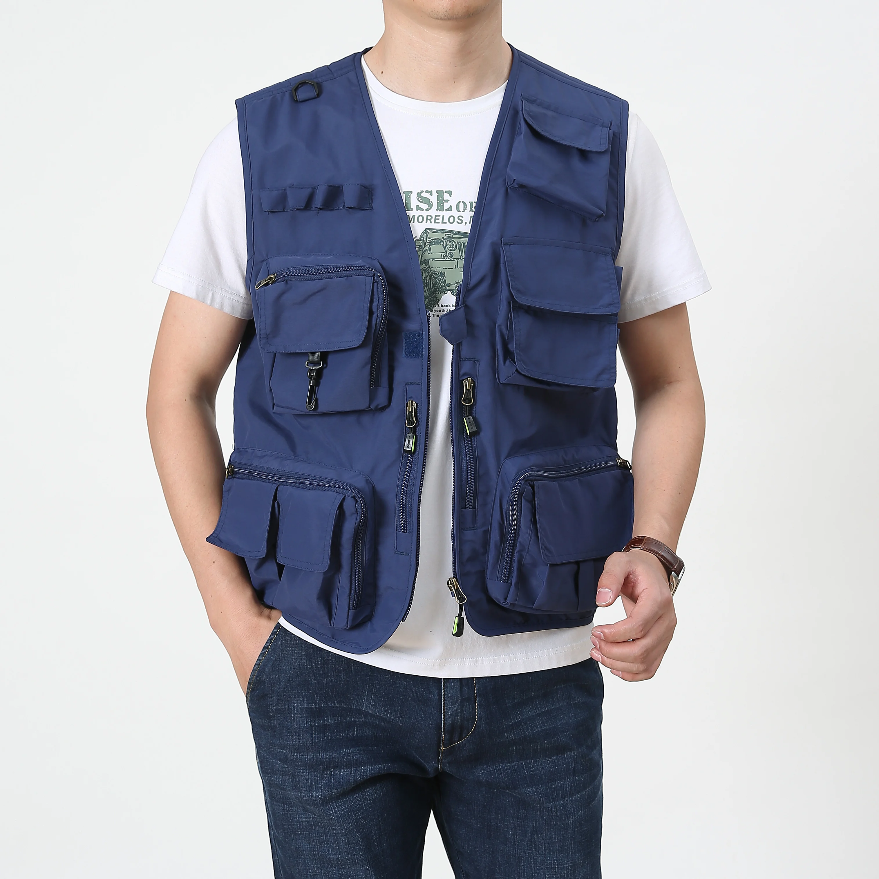 

High Quality Vest Jacket Outdoor fishing Climb Hiking Multi Pockets Function Vest