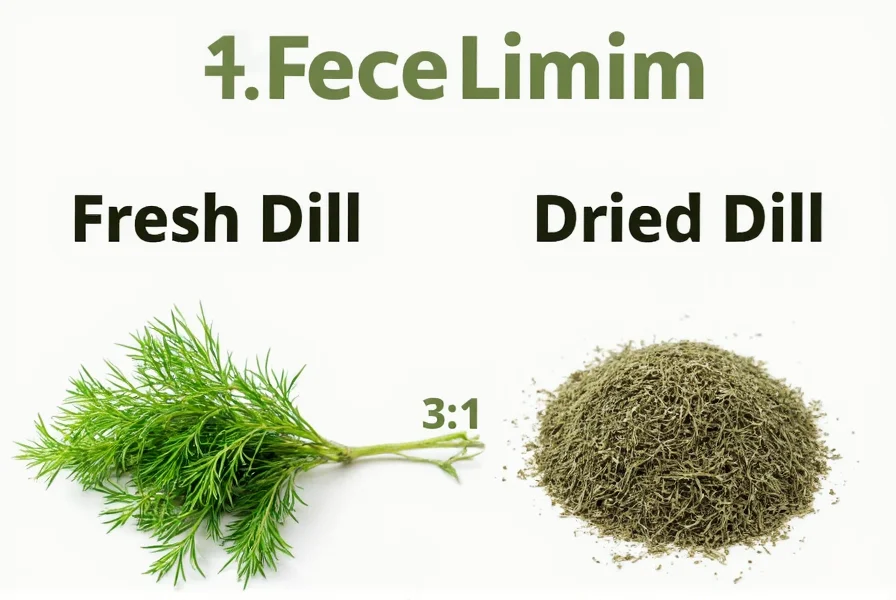 Fresh Dill to Dried Dill Conversion: 3:1 Ratio Explained