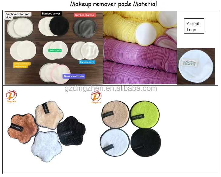 Reusable Zero Waste Bamboo Cotton Makeup Remover Pads Washable and Eco-Friendly For All Skin Type Bamboo Pads