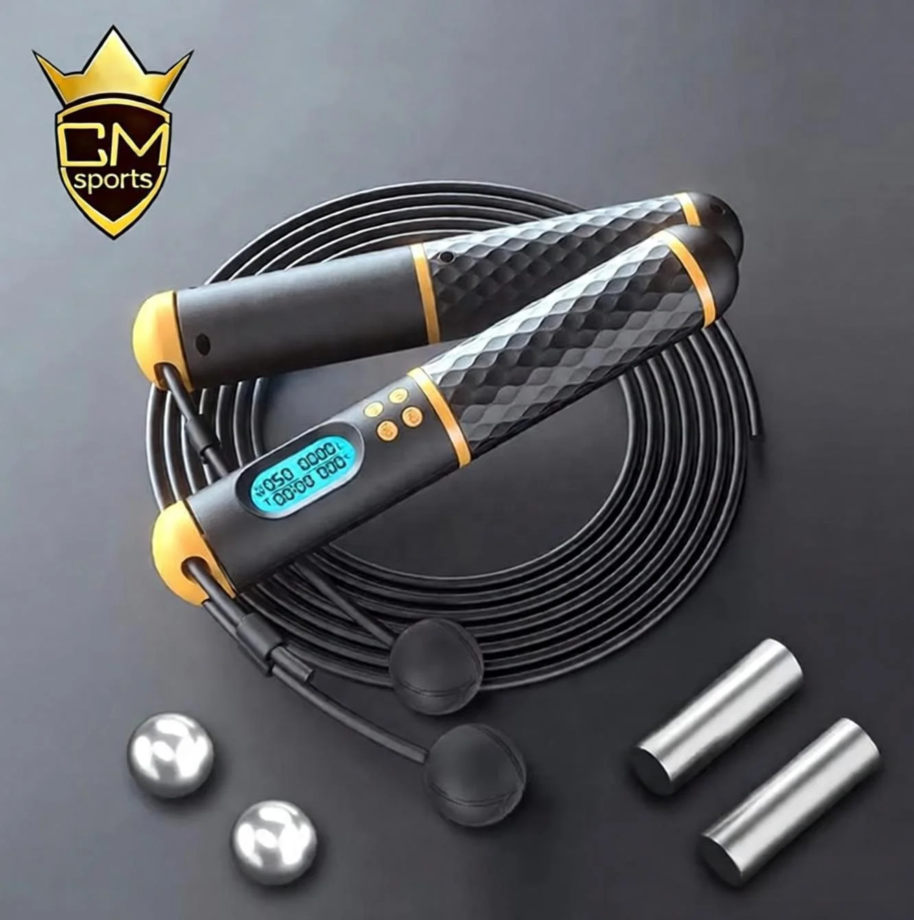 CHENGMO SPORTS Custom Heavy Smart Weight Loss Smart Skipping Jump Rope Counter Speed Digital Skip Rope Adjustable Cordless Skip