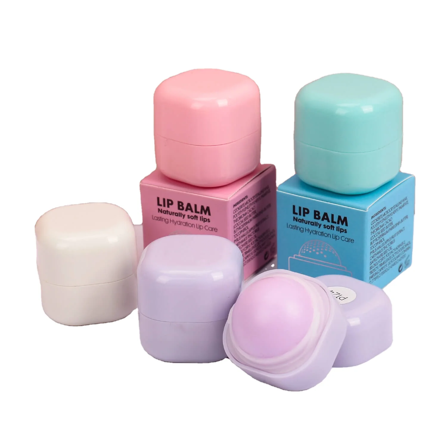 

Wholesale Fruit Flavor Lip Balm Private Label Lip Care Makeup Sweet Cute Mini Vegan and Cruetly Free Lip Balm