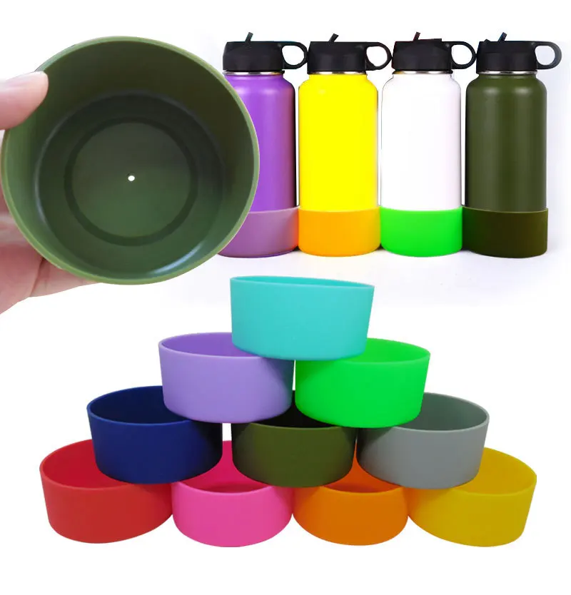 

Hydro Silicon Boot Flask Slip Bottle Bottom Cover Fit For 18oz and 32oz, Silicone Water Bottle Protective Sleeve, Customized logo