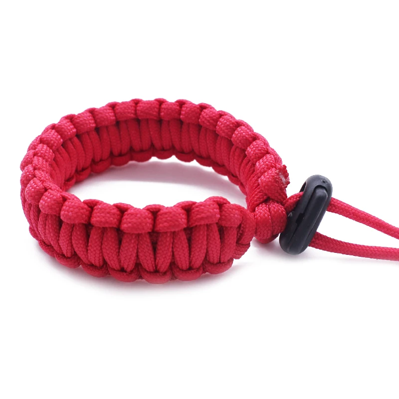 
Mountaineering Adjustable Outdoor Climbing Braided Paracord Custom Camera Wrist Strap 