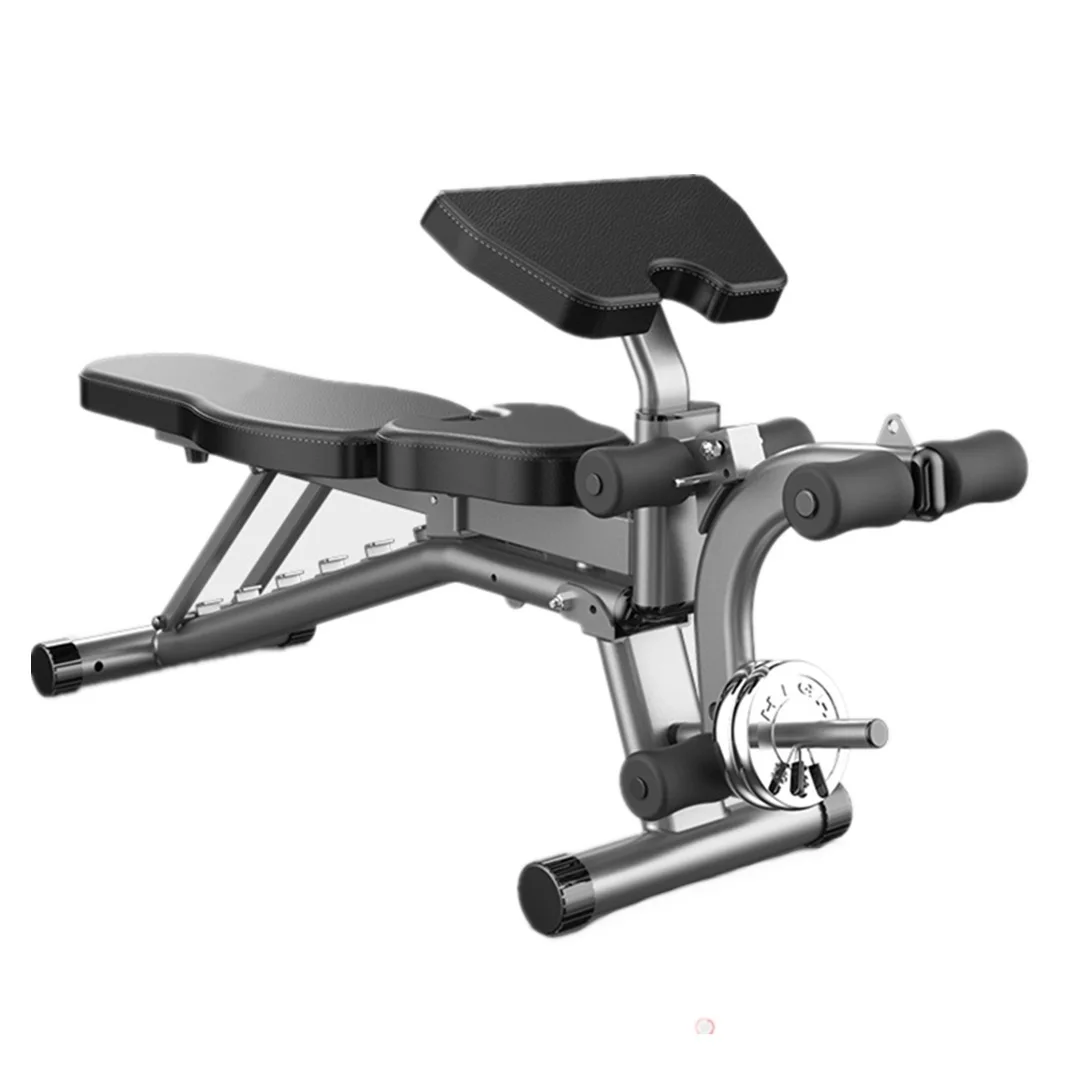 

Dumbbell bench sit-ups fitness equipment household multifunctional supine board fitness chair bench press factory provided, Black