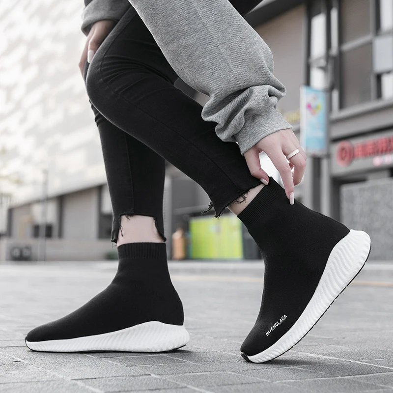 

2021 new high quality socks and shoes ladies high top sneakers hip hop hip hop men's shoes fashionable young spring shoes