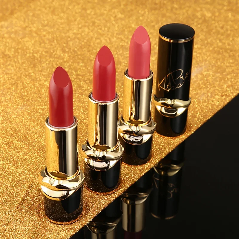 

Waterproof Women Lipstick Cosmetics 6 Color Red Lip Stick Matte Makeup Long Lasting Nude Lipstick, As pictures show