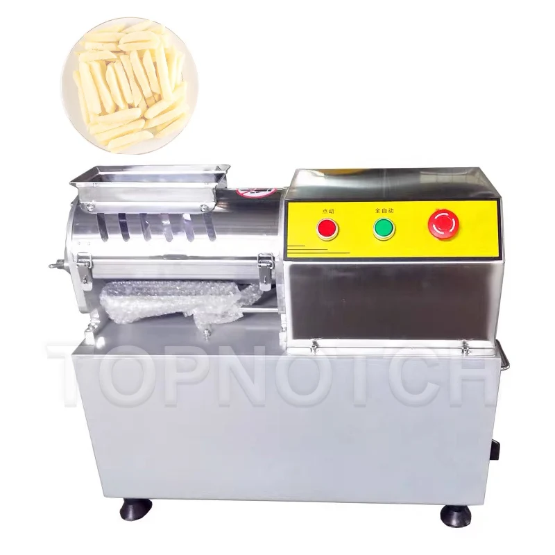 

Commercial French Fry Cutter Maker Slicer Potato Vegetable Radish Cucumber Potato Heavy Duty Chips Cutting Machine 900W