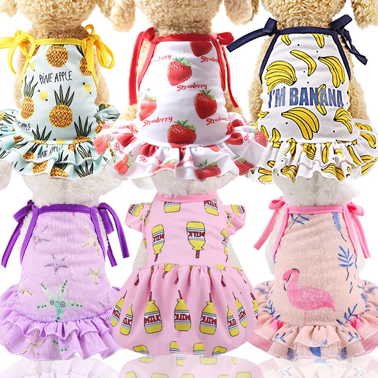 

Wholesale Customized Label Logo Dog Breathable Material Skirt Dress Vest
