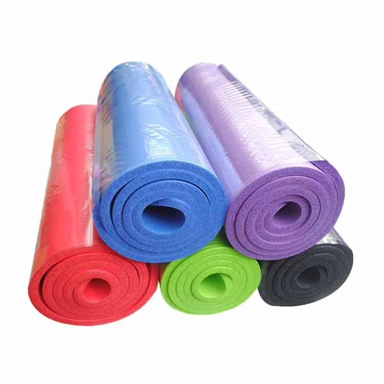 

with Carrying Strap 10~20mm Extra Thick High Density Anti-Tear Exercise balance NBR Yoga Mat, Purple,blue,black