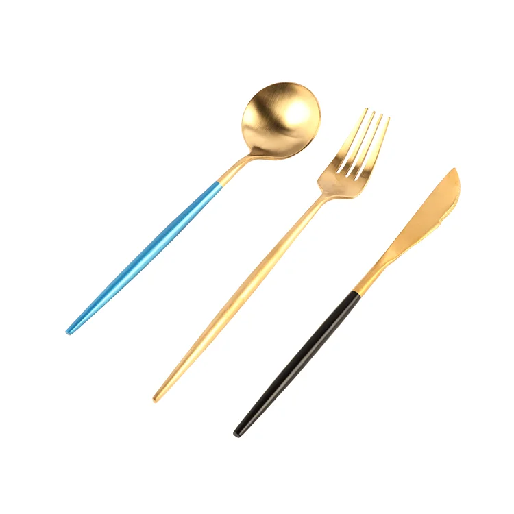 

Lyroe Golden Set Coffee Spoon Teaspoon Fork Steak Cutter Knife