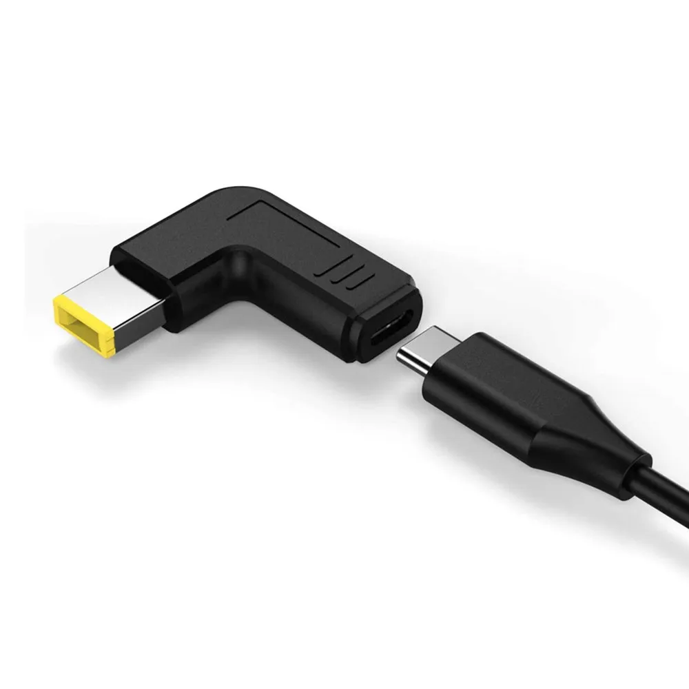 USB Type C Female to Square Male Plug Dc Power Adapter Converter Laptop Charger Connector for Lenovo T450 T450s T460 T470 T470s 