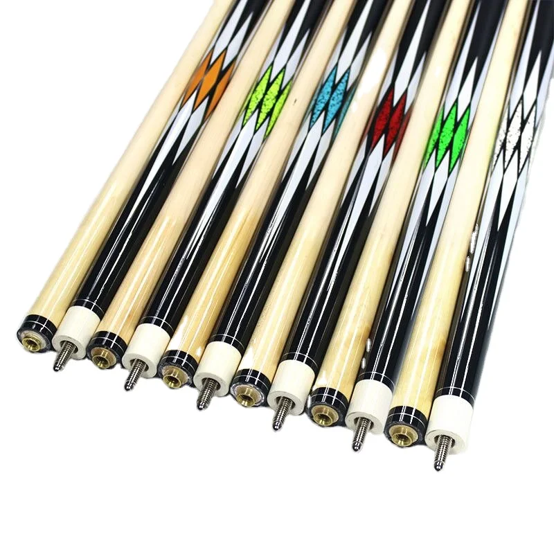 Cheap Sale Billiard Room Special Premium Diamond Design  Maple Wood 1/2 Jointed 57 Inch 13mm Tip Billiard Pool Cue Stick