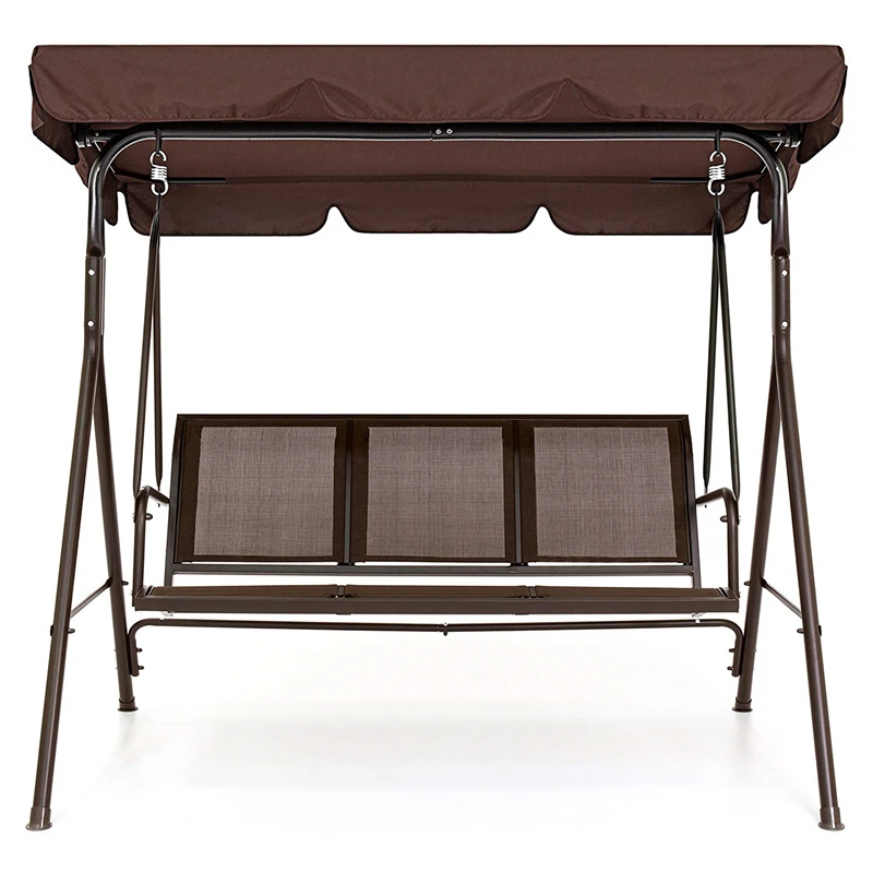 
Outdoor garden new designs furniture teak aluminum porch two seater swing chair bench round 