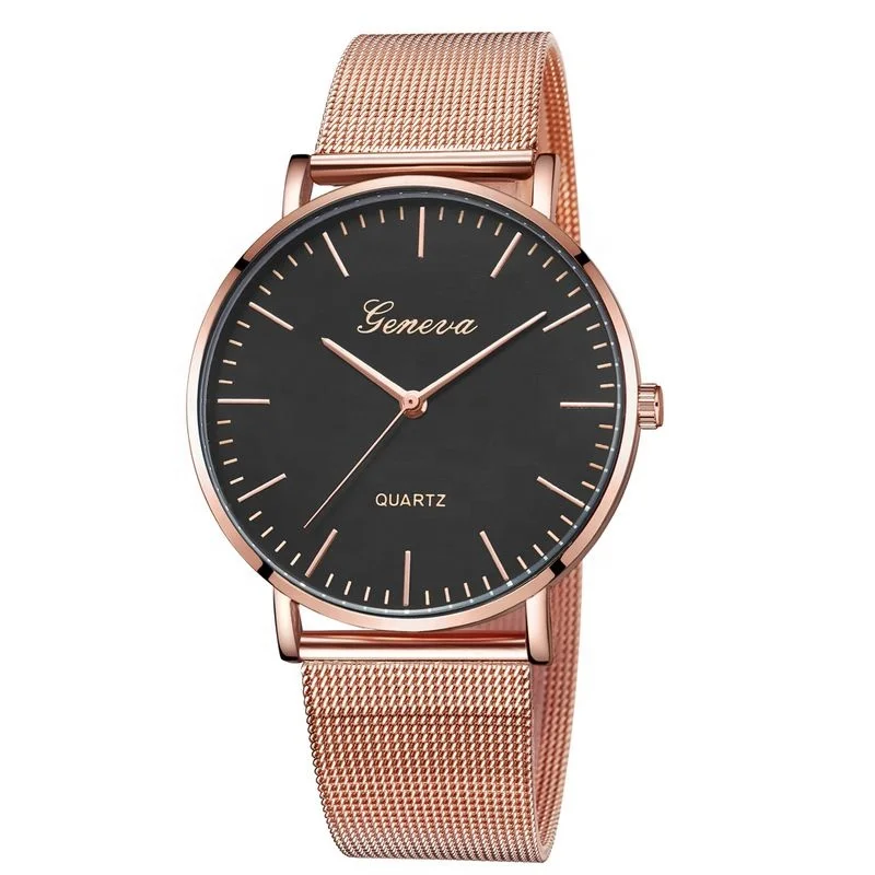 

625 Steel Mesh Geneva Fashion Ladies Watches For Rose Gold Women Simple Bracelet Geneva Watch, 13 colors